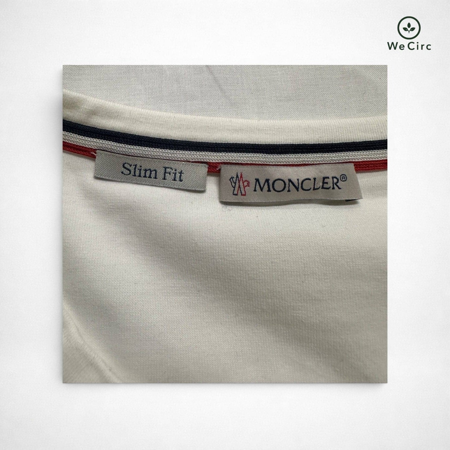 Basic Logo Shirt mit dreifarbigem Besatz Weiß M - Detailbild