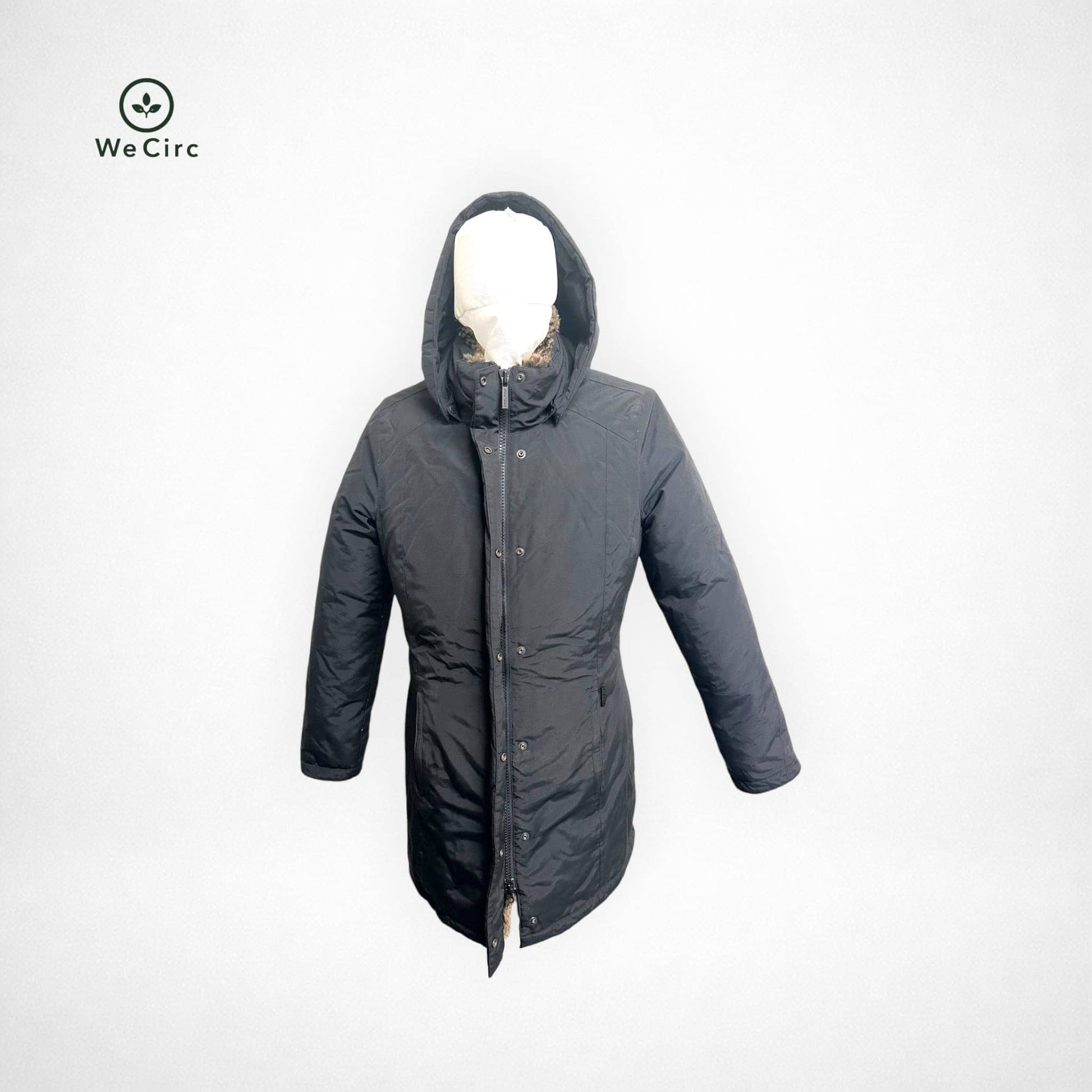 Parka mit Fell Schwarz M - Detailbild