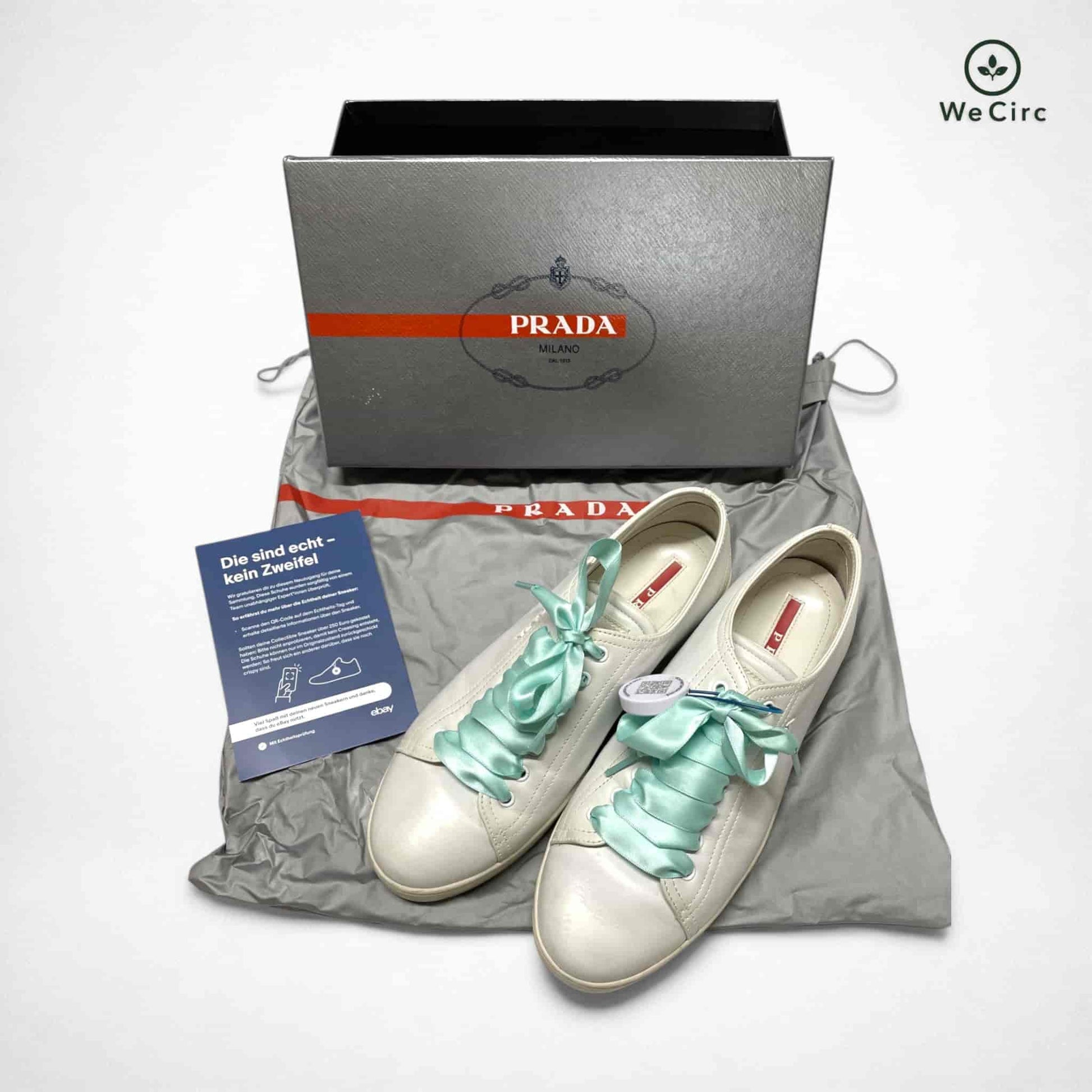 Prada Low Top Sneaker Weiß 39 - Hauptansicht