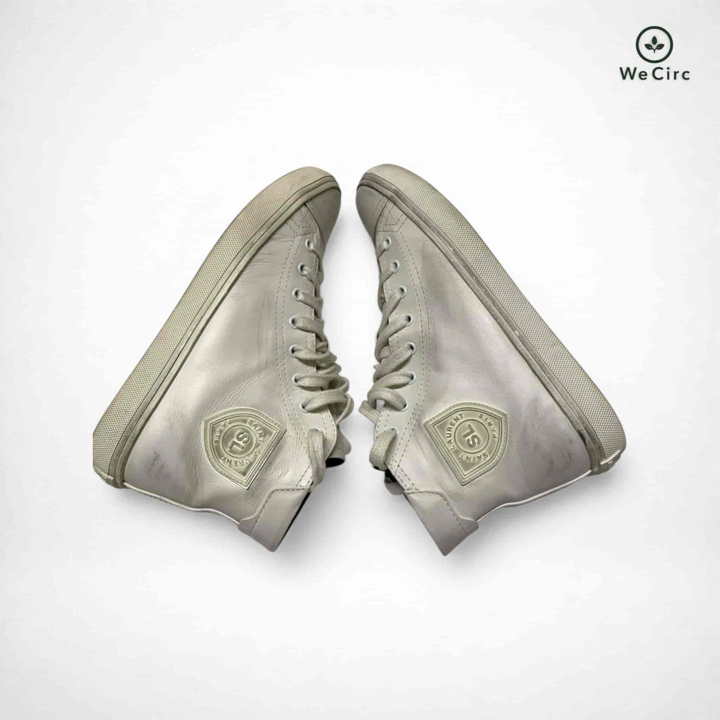 Bedford Distressed High-Top-Sneaker Weiß 39 - Detailansicht