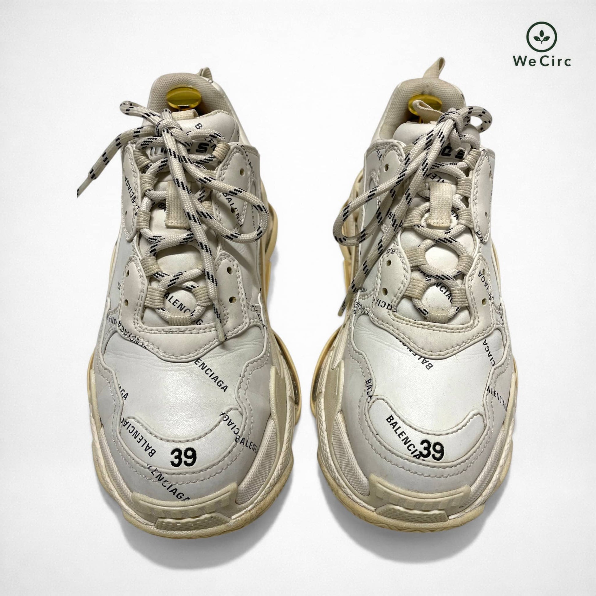 Triple S all over Logo Sneaker Weiß 39 - Detailansicht