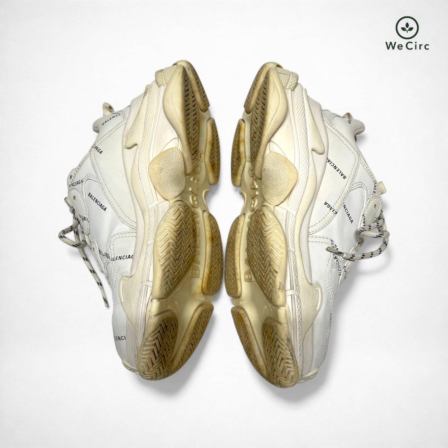 Triple S all over Logo Sneaker Weiß 39 - Detailansicht