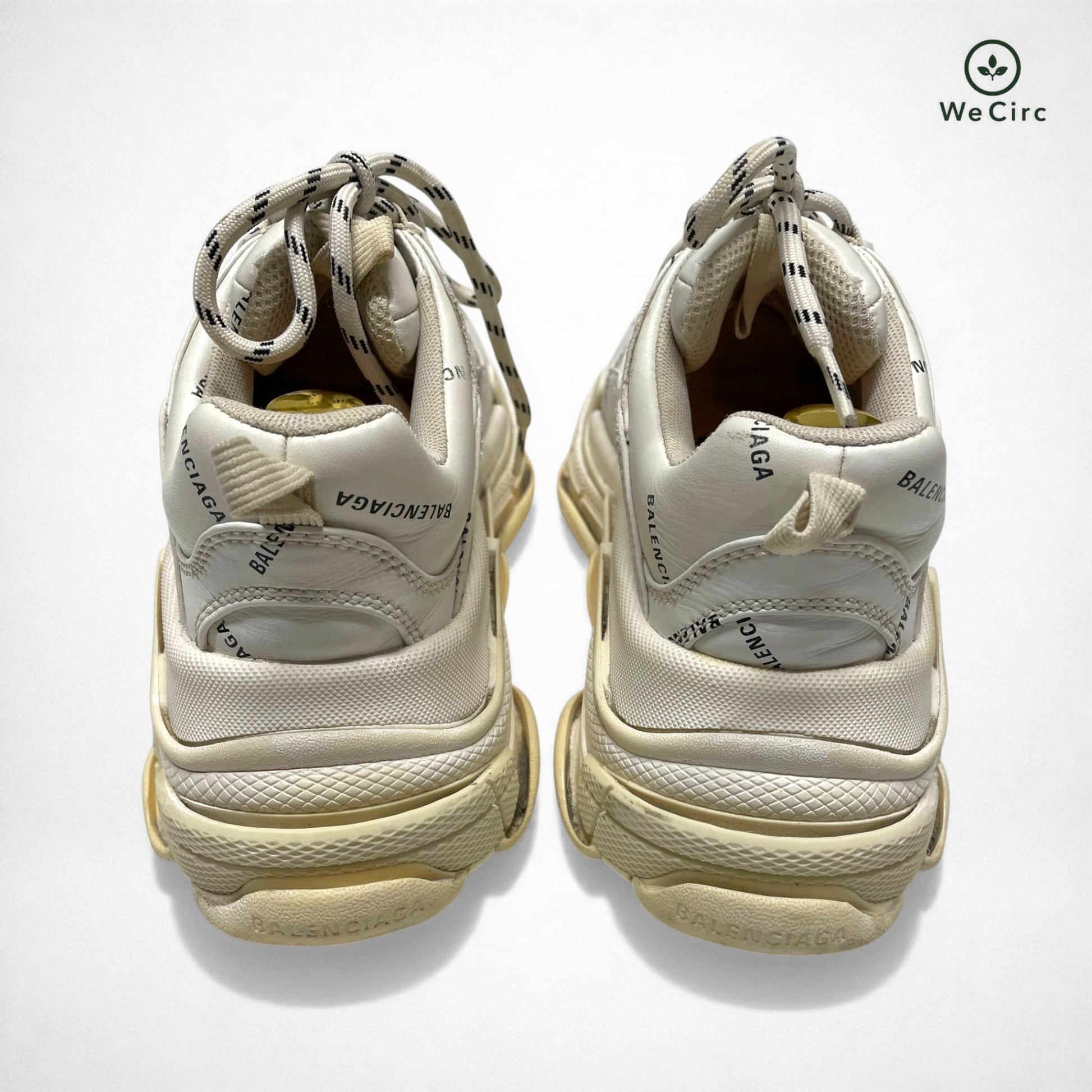 Triple S all over Logo Sneaker Weiß 39 - Detailansicht