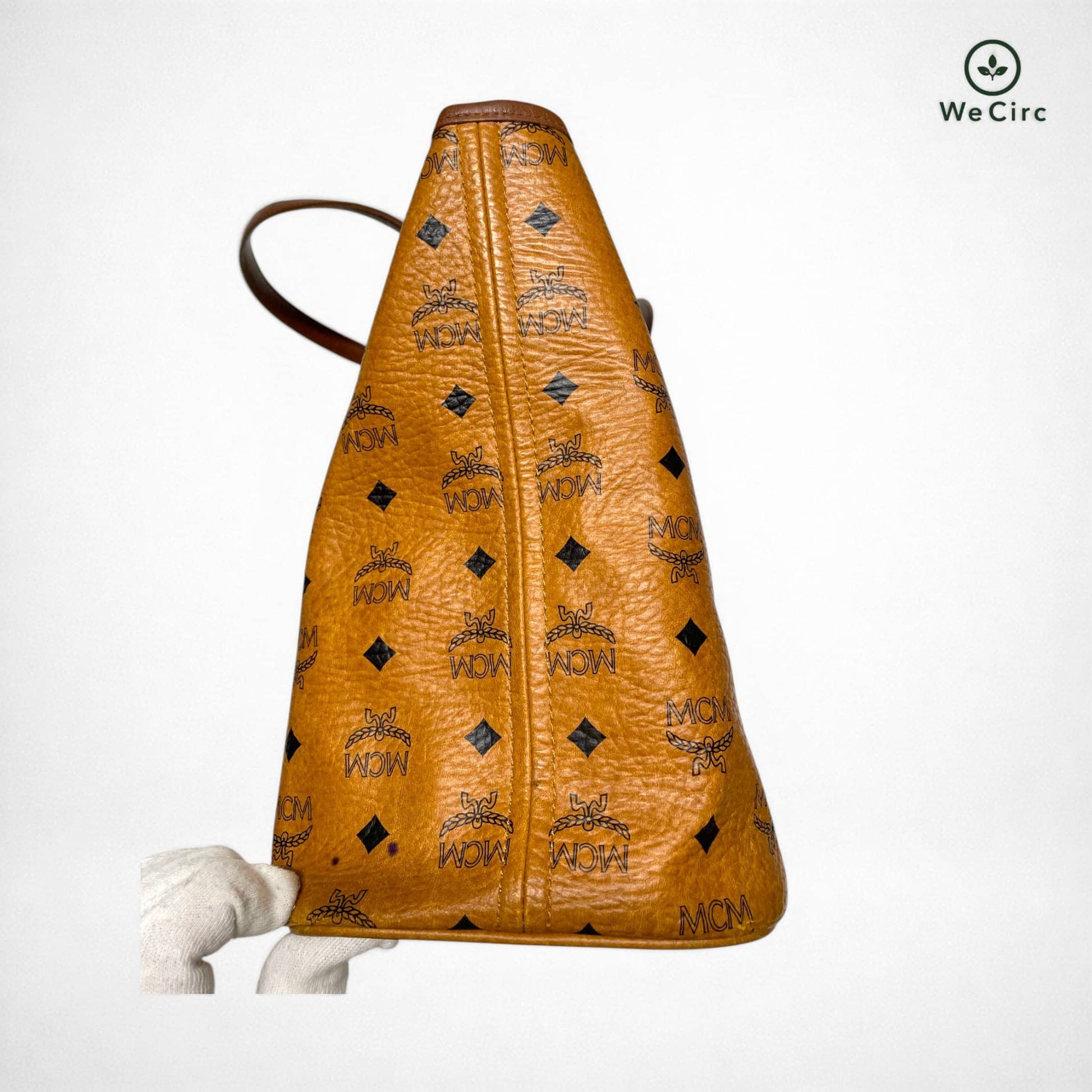 Zipper Shopper Tasche Braun - Detailansicht