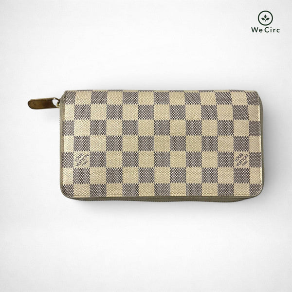 Zippy wallet Damier Azure Cream