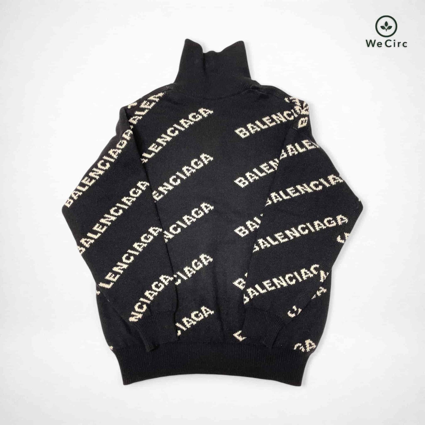 Allover Logo Half-Zip Sweater Schwarz L - Detailansicht
