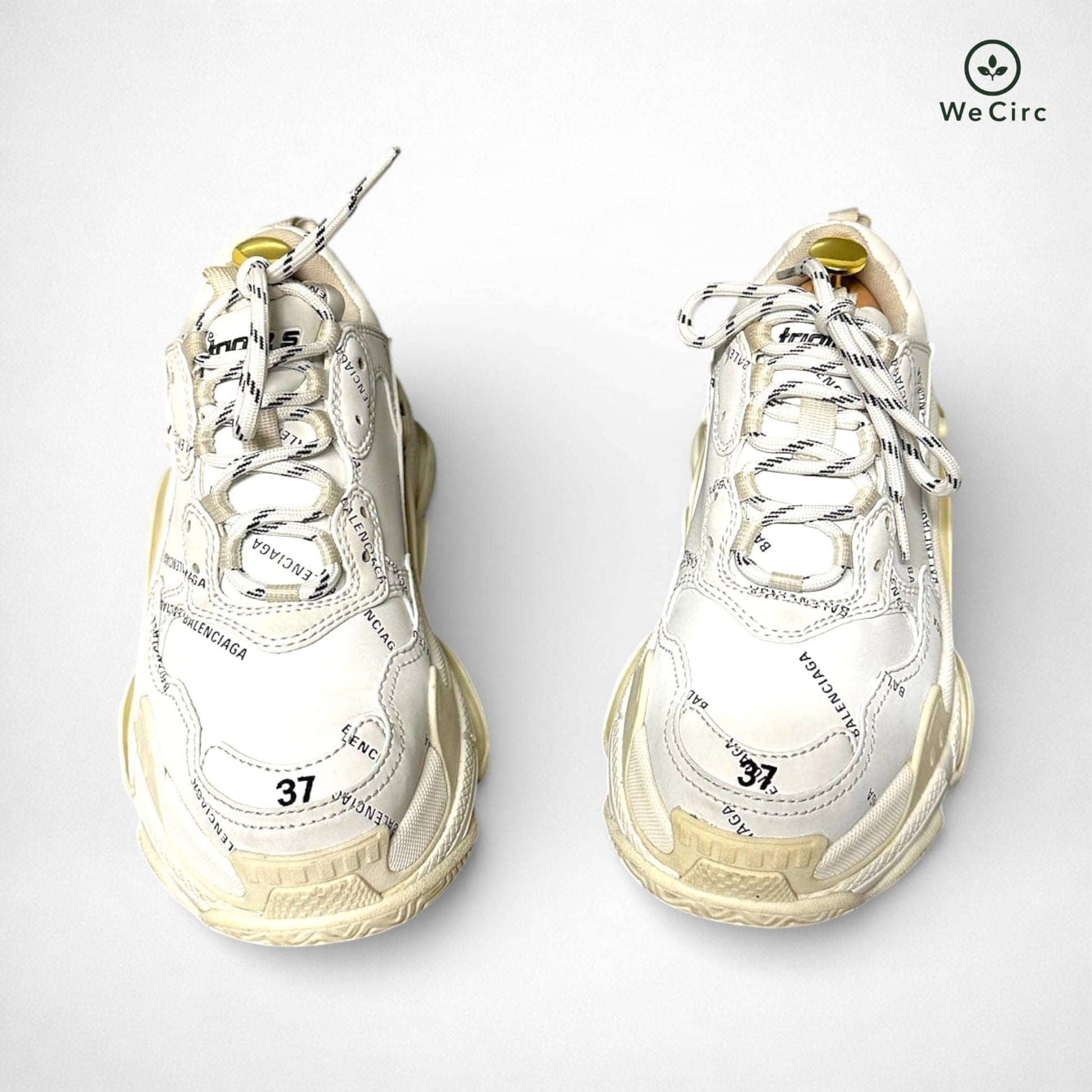 Balenciaga Triple S Logo Print Sneaker Weiß 37 - Hauptansicht