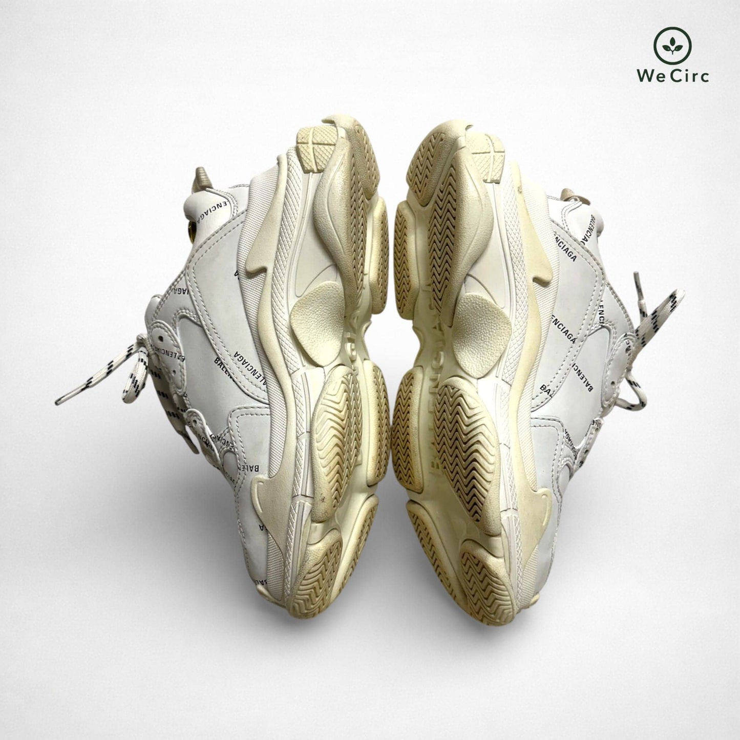 Triple S Logo Print Sneaker WeiÃŸ 37 - Detailbild