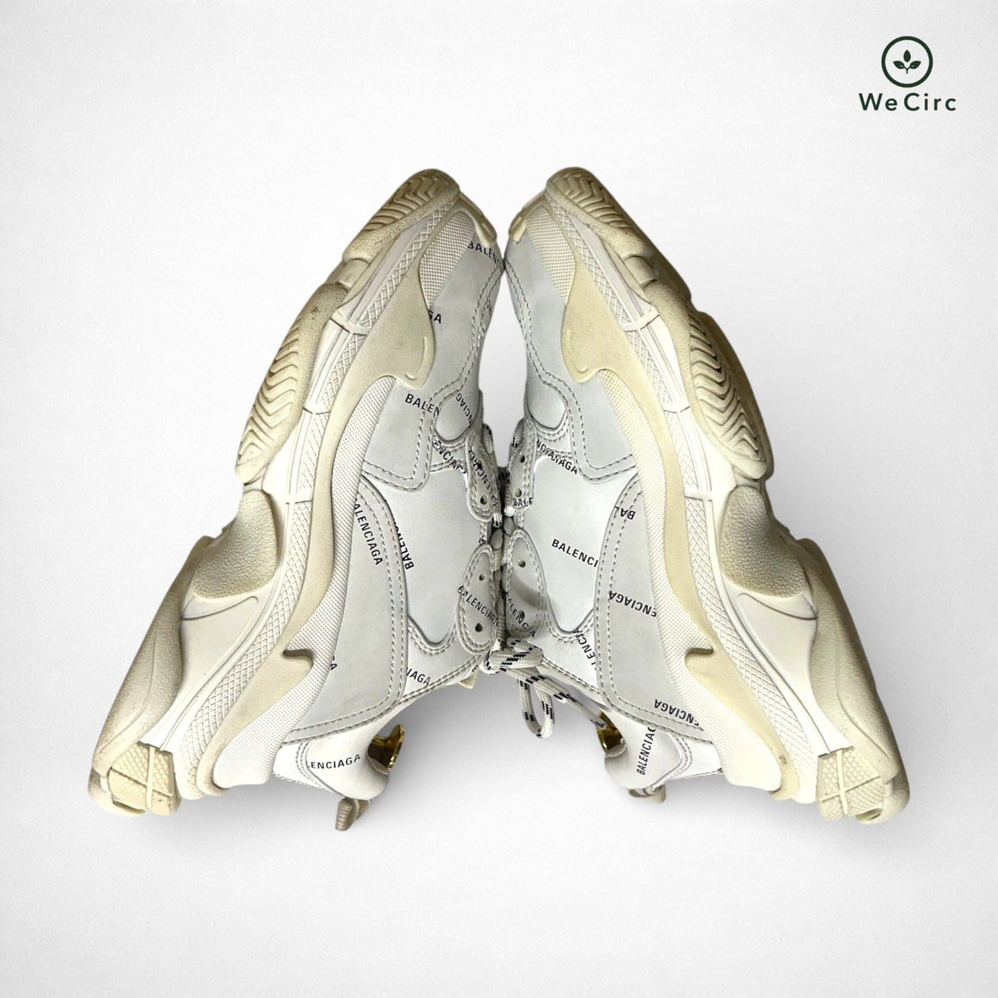 Triple S Logo Print Sneaker WeiÃŸ 37 - Detailbild