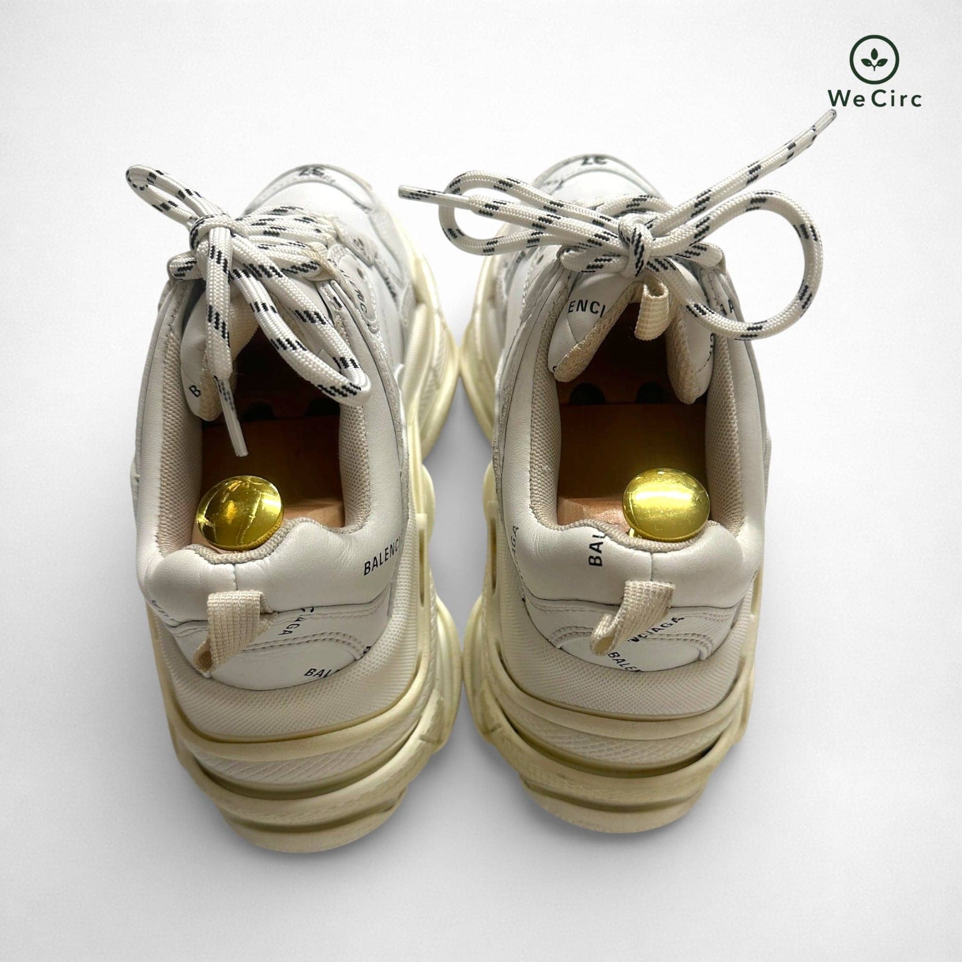 Triple S Logo Print Sneaker WeiÃŸ 37 - Detailbild