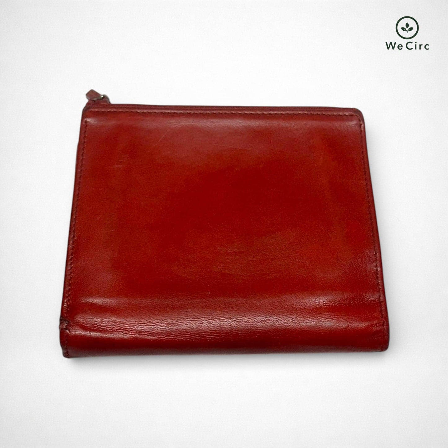 Leder Vintage Portemonnaie Rot - Detailbild