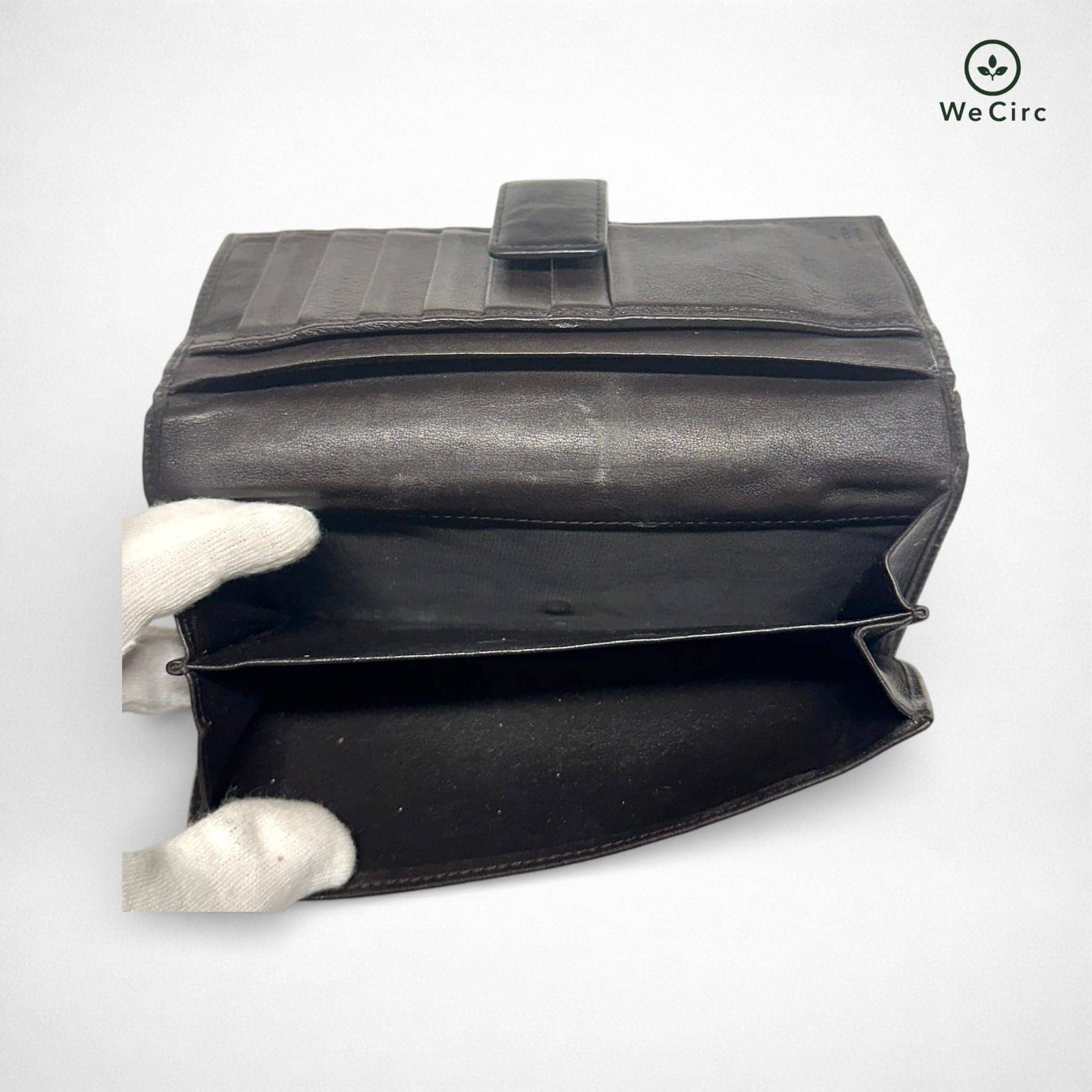 Long Wallet Canvas Portemonnaie Braun - Detailbild