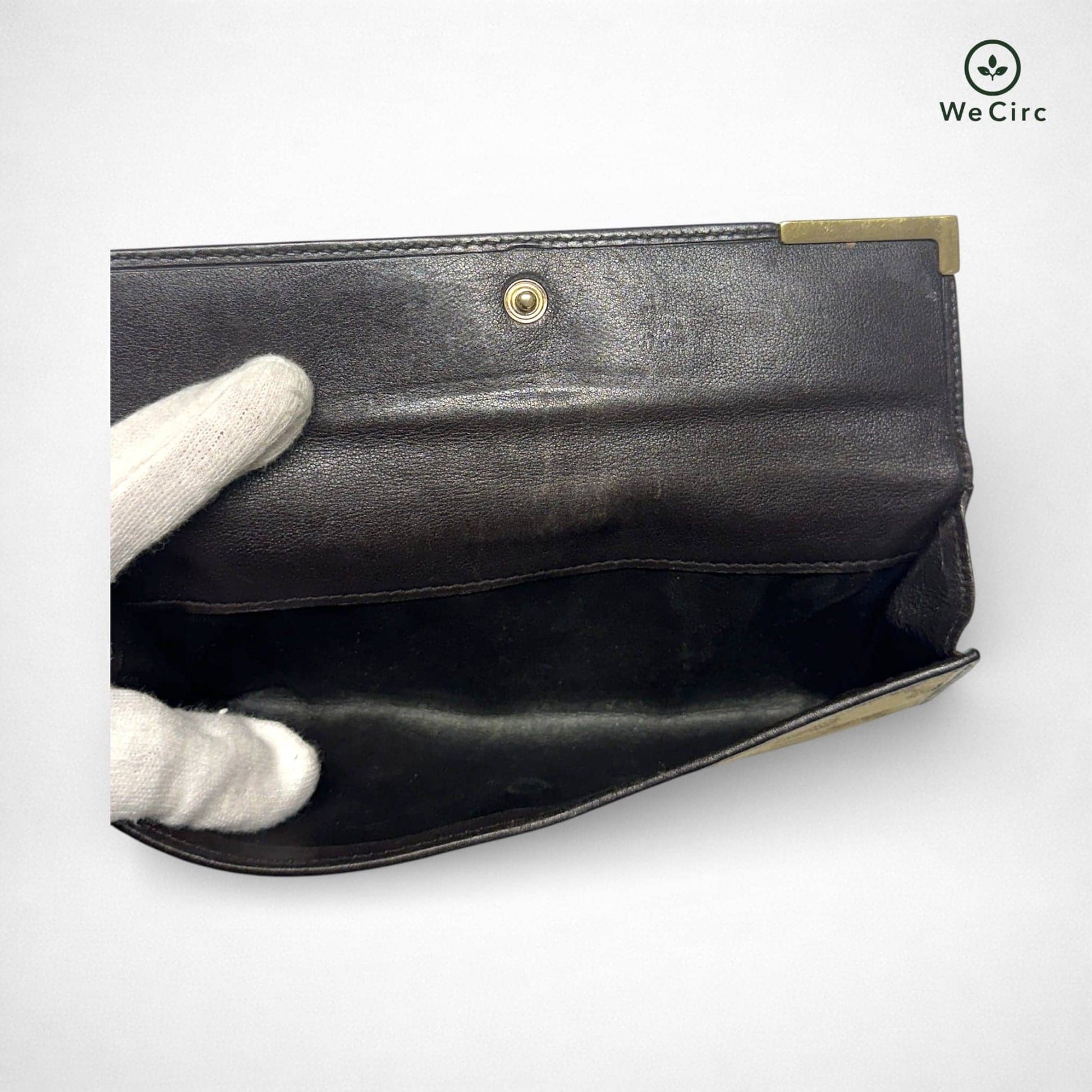 Long Wallet Canvas Portemonnaie Braun - Detailbild